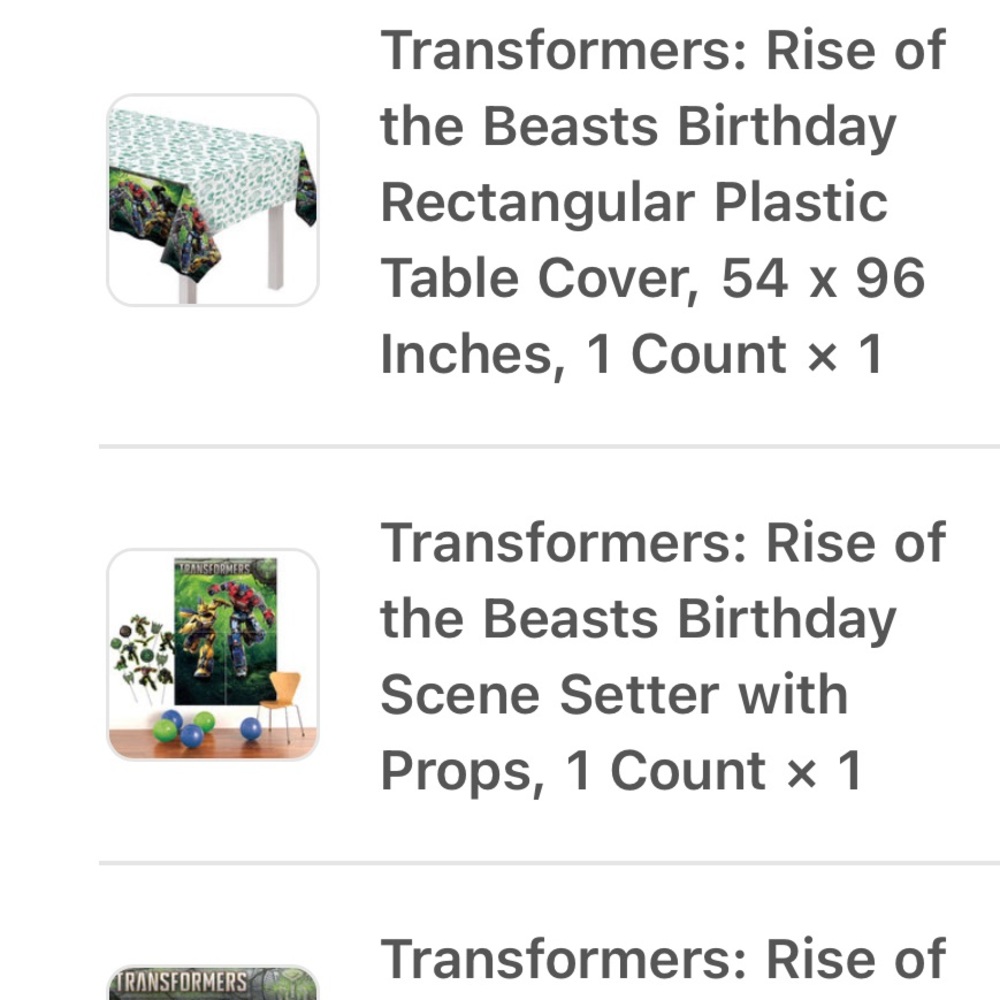 Transformers: Rise of the Beast Party Supplies